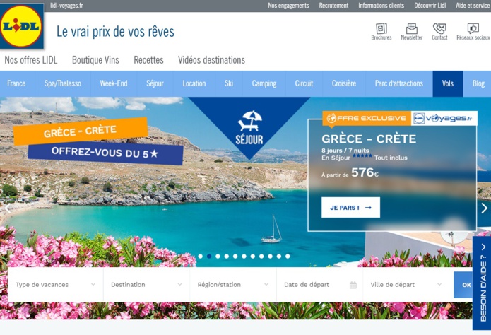 Lidl Voyages a enregistré davantage de ventes sur juillet que sur août - Capture écran Lidl Voyages a enregistré davantage de ventes sur juillet que sur août - Capture écran