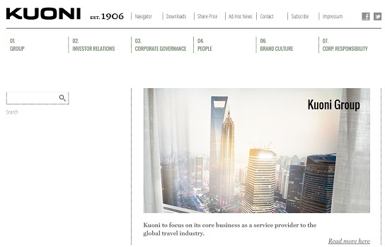 Les filiales de Kuoni Group ne font plus de tour-opérating - Capture d'écran Les filiales de Kuoni Group ne font plus de tour-opérating - Capture d'écran