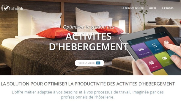 One Check propose la nouvelle version de son application tablette alors qu’il vient de lever 300.000 euros de fonds sur WiSeed. DR capture d'écran hotels.1check.com