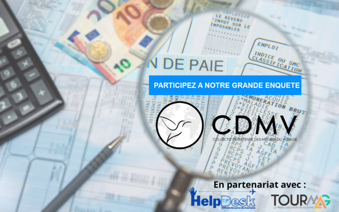 Cette grande enquête s'adresse aux salariés des agences de voyages et tour-opérateurs - DR CDMV