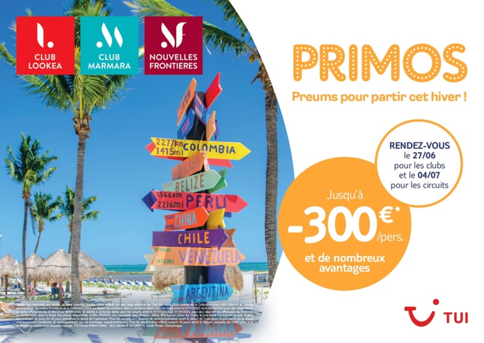 Les bons plans TUI pour l'hiver 2023-2024 sont disponibles dès à présent - DR : TUI France Les bons plans TUI pour l'hiver 2023-2024 sont disponibles dès à présent - DR : TUI France