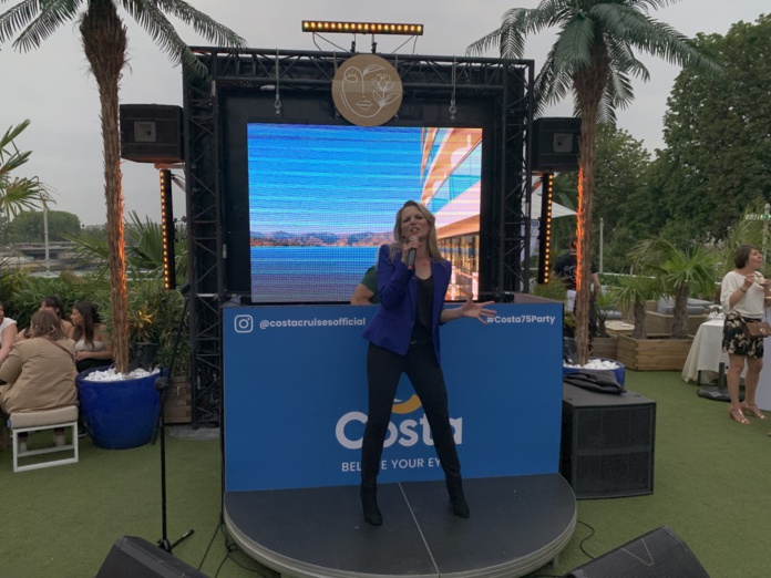 La chanteuse Judy Cehmm chargée d’animer la soirée anniversaire de Costa Croisières. ©David Savary La chanteuse Judy Cehmm chargée d’animer la soirée anniversaire de Costa Croisières. ©David Savary