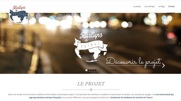 Tout juste créé, le site-vitrine  des startups du voyage présente le concept, les cinq startups et leurs dernières actualités. DR. Capture d’écran