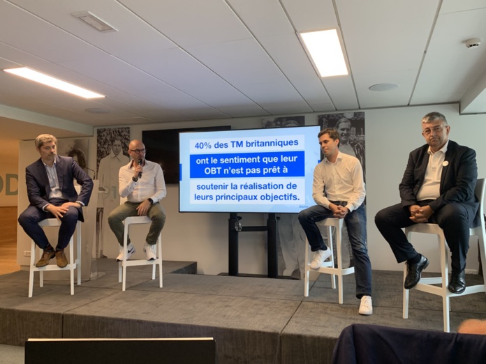 De gauche à droite, Bertrand Flory (Emirates), Guillaume Ridolfi (SAP Concur), Bruno Jacquemin-Sablon (CWT) et Claude Lelièvre (AFTM). ©David Savary De gauche à droite, Bertrand Flory (Emirates), Guillaume Ridolfi (SAP Concur), Bruno Jacquemin-Sablon (CWT) et Claude Lelièvre (AFTM). ©David Savary