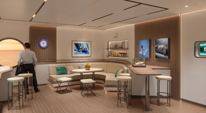 A bord d’EXPLORA I, la première boutique Rolex en mer © Explora Journeys