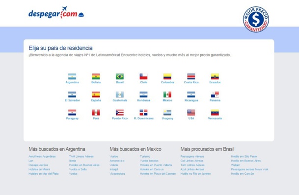 Despegar.com, la première agence de voyage en ligne sud-américaine, vient d’adopter la solution de gestion de réservation d’Availpro. DR Capture d’écran Despegar.com, la première agence de voyage en ligne sud-américaine, vient d’adopter la solution de gestion de réservation d’Availpro. DR Capture d’écran