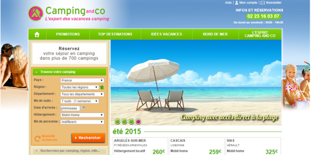 Camping-and-Co compte poursuivre sa croissance en 2015 - Capture d'écran Camping-and-Co compte poursuivre sa croissance en 2015 - Capture d'écran