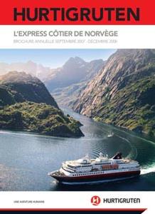 La nouvelle brochure L’Express Côtier de Norvège est valable jusqu’au 31 décembre 2008