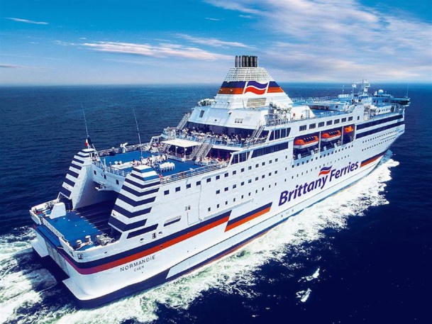 Le Normandie, premier bateau de la compagnie en phase avec les nouvelles normes écologiques. DR-Brittany Ferries.