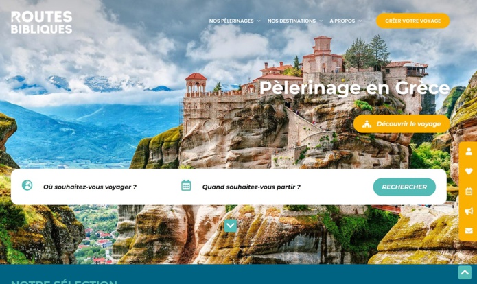 Le nouveau site Internet de Routes Bibliques - Capture écran