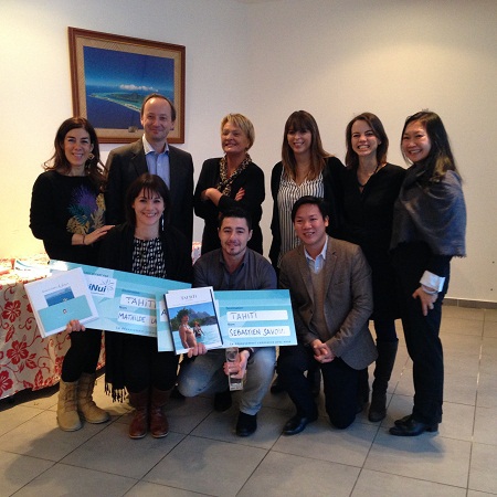 Air Tahiti Nui a récompensé les lauréat de son challenge sur le réseau TUI mardi 3 février 2015 - Photo DR Air Tahiti Nui a récompensé les lauréat de son challenge sur le réseau TUI mardi 3 février 2015 - Photo DR