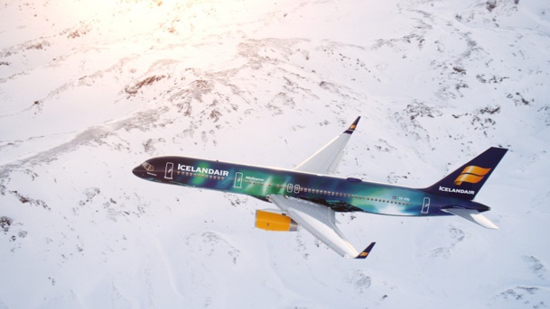 Icelandair a accueilli son Boeing redécoré mercredi 4 février 2015 - Photo Icelandair