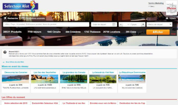 La V2 de H2O permet un accès rapide aux opérations et produits, une interface épurée, un temps de réponse amélioré, la recherche possible par nom ou par id de produit, ou encore une gestion de profil et des paramètres personnalisés - DR : Selectour Afat La V2 de H2O permet un accès rapide aux opérations et produits, une interface épurée, un temps de réponse amélioré, la recherche possible par nom ou par id de produit, ou encore une gestion de profil et des paramètres personnalisés - DR : Selectour Afat