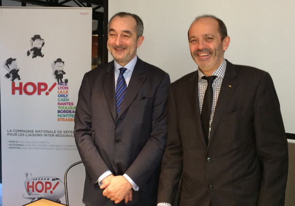Lionel Guérin, PDG de HOP!, s'est associé avec David Pouyanne, président du réseau Entreprendre pour une durée de 3 ans - DR : LAC Lionel Guérin, PDG de HOP!, s'est associé avec David Pouyanne, président du réseau Entreprendre pour une durée de 3 ans - DR : LAC
