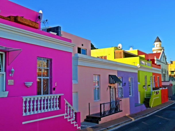 Les célèbres façades du quartier malais au Cap /photo JDL Les célèbres façades du quartier malais au Cap /photo JDL