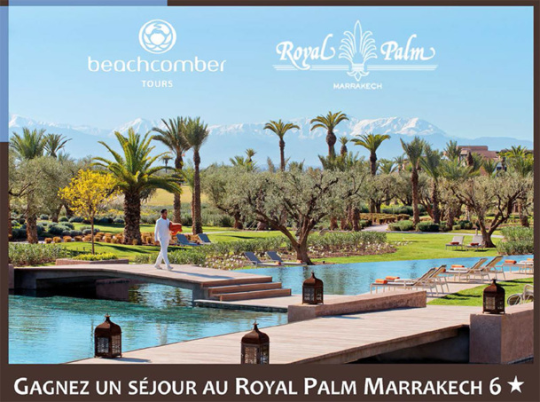 Beachcomber Tours propose aux agents de voyages de participer à un challenge de ventes sur l'hôtel Royal Palm Marrakech, et tenter de remporter des nuits en demi-pension ou en petit-déjeuner... - DR : Beachcomber Tours