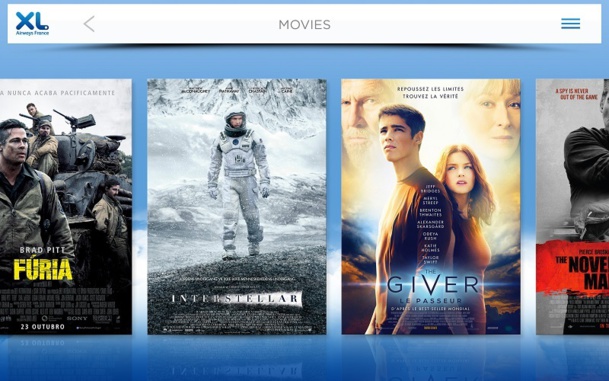 L’interface de la tablette Samsung Galaxy Tab que propose XL Airways contient des films inédits, des magazines, des jeux et un espace spécial pour les enfants. © Interactive Mobility L’interface de la tablette Samsung Galaxy Tab que propose XL Airways contient des films inédits, des magazines, des jeux et un espace spécial pour les enfants. © Interactive Mobility
