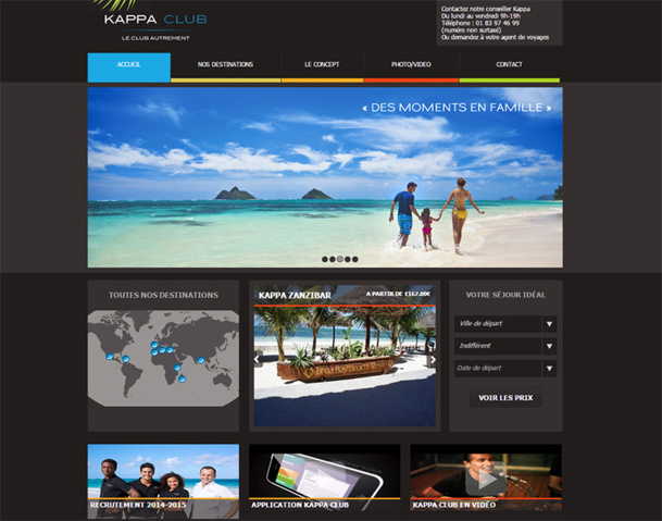 The second life of the Kappa Clubs is taking on true momentum in 2015. This brand that was dormant now holds an important spot in the resort production of NG travel - DR : Screen shot Kappa Club