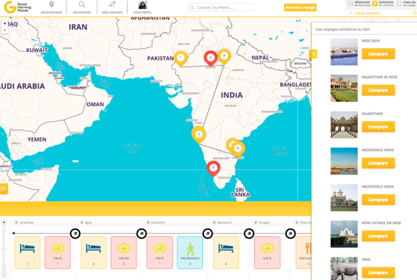 Good Morning lance une plateforme collaborative en ligne pour créer son voyage sur-mesure. © Good Morning Planet Good Morning lance une plateforme collaborative en ligne pour créer son voyage sur-mesure. © Good Morning Planet