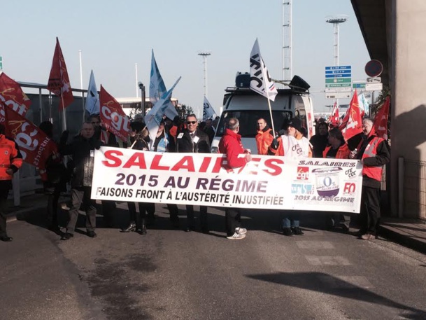 Environ 30% des salariés d'aéroports de Paris (ADP) ont manifesté pour réclamer des revalorisations salariales. DR-syndicats.