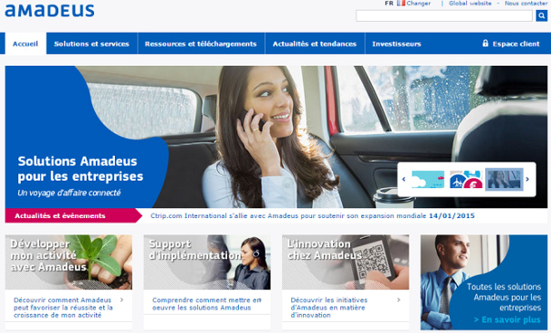 Amadeus développe des solutions pour améliorer les voyages d'affaires - Capture d'écran