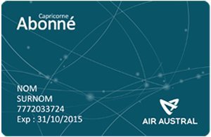 Air Austral : -65% sur le tarif de la carte d’abonnement Air Austral : -65% sur le tarif de la carte d’abonnement