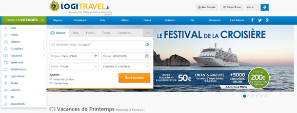 Logitravel.fr est l'agence de voyages en ligne du groupe Logitravel en France - Capture d'écran