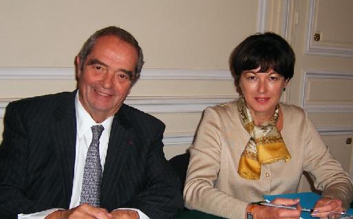 Georges Colson et Christine Baal, première femme vice présidente de l'histoire du SNAV (cliquer pour agrandir)