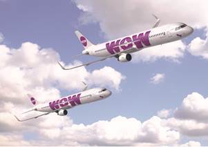 Les deux nouveaux A321 de WOW air voleront vers les USA - DR : WOW air Les deux nouveaux A321 de WOW air voleront vers les USA - DR : WOW air