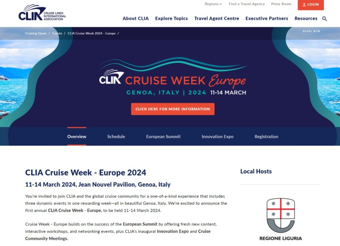 La CLIA organise une semaine dédiée à l'industrie de la croisière à Gênes en 2024 - DR : CLIA