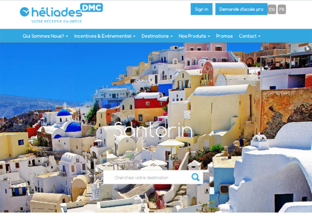 Le site web dédié aux groupes d'Héliades DMC - Capture écran Le site web dédié aux groupes d'Héliades DMC - Capture écran