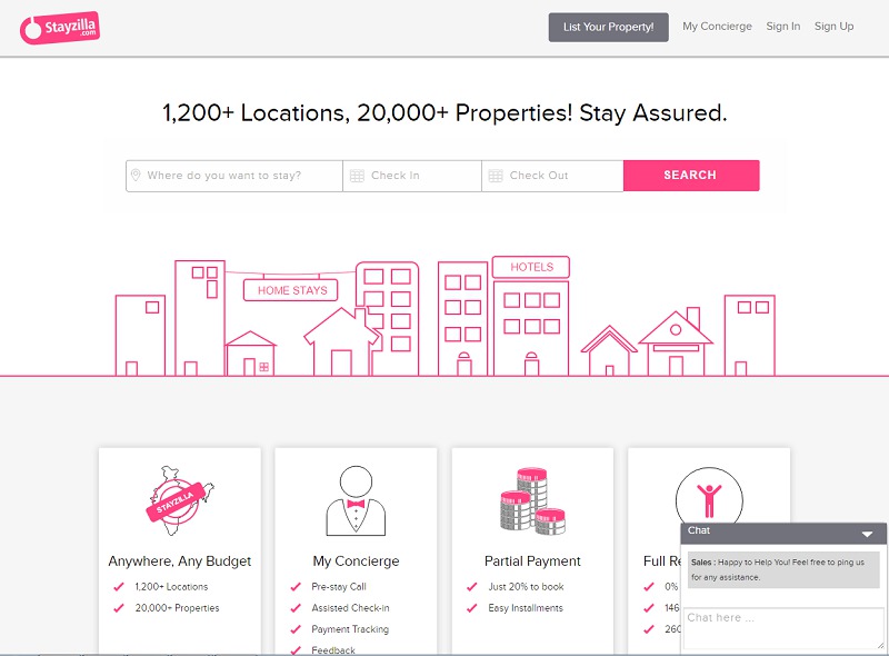 Stayzilla vient de lever 20 millions de dollars de fonds. La start-up avait déjà levé 500 000 dollars en 2012 et un montant non révélé en 2013 - DR : Capture d'écran Stayzilla