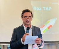 Luis Rodrigues le PDG de TAP AIR PORTUGAL hier à Paris. Photo : C.Hardin