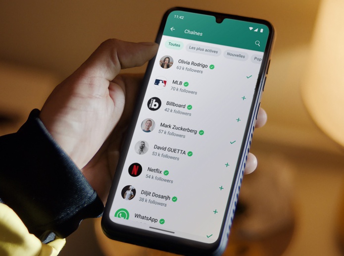 La fonctionnalité "les ChaÎnes" de Whatsapp est disponible dans 150 pays - DR La fonctionnalité "les ChaÎnes" de Whatsapp est disponible dans 150 pays - DR