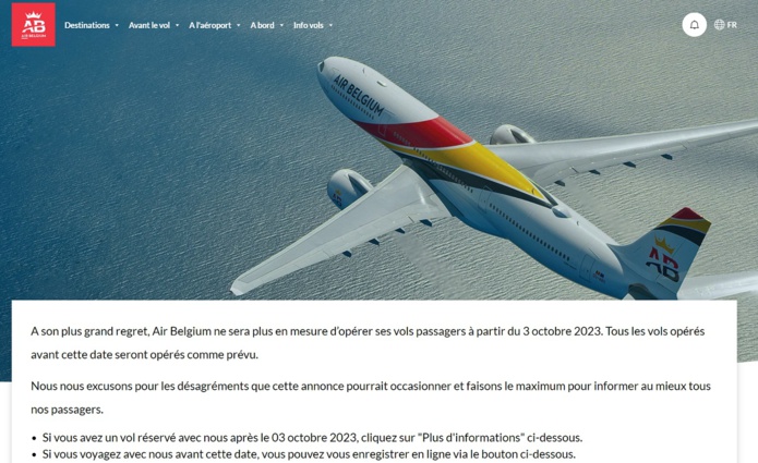 Air Belgium a annoncé l'arrêt de ses vols après le 3 octobre 2023 - DR