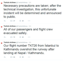 Népal : un avion de Turkish Airlines rate son atterrissage à Katmandou Népal : un avion de Turkish Airlines rate son atterrissage à Katmandou