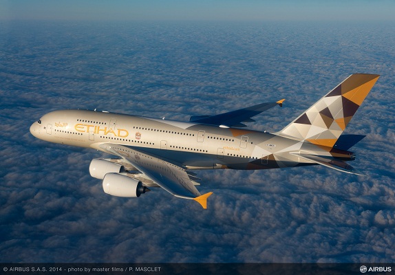 Etihad Airways : l'A380 entrera en service le 1er décembre 2015 entre New York et Abu Dhabi