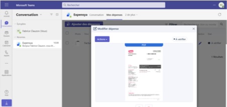 Expensya intègre Microsoft Teams