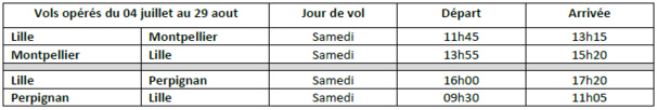 Lille : Hop! volera vers Perpignan et Montpellier pendant l'été 2015