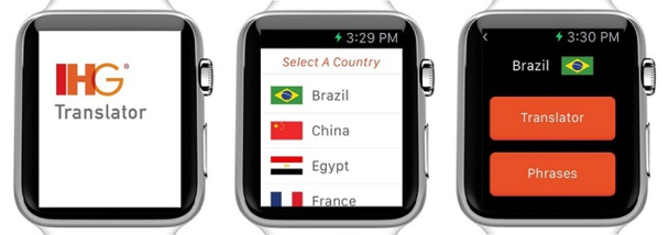 IHG proposera son application Translator gratuitement sur l'Apple Watch - DR : IHG