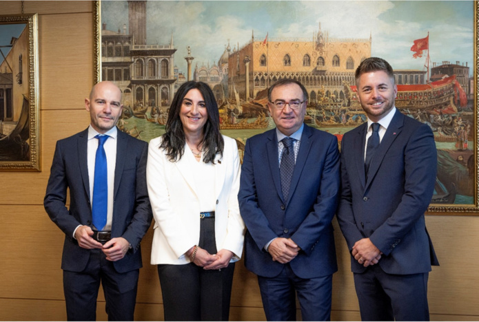 De gauche à droite : Marco Lunardi, Katie McAlister, Luigi Matarazzo, Paul Ludlow - Photo : ©Cunard