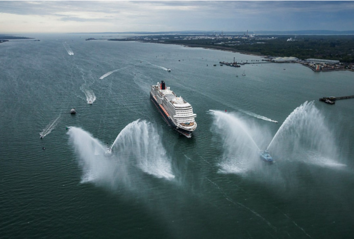 Cunard : Queen Anne arrive à son port d'attache à Southampton - Photo : ©Cunard