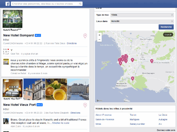 This geolocation combined with the speed of transport (by foot or in train) can become signals to provide a user with the most appropriate results. - DR: Screen Shot Facebook Places This geolocation combined with the speed of transport (by foot or in train) can become signals to provide a user with the most appropriate results. - DR: Screen Shot Facebook Places
