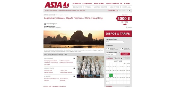 Les disponibilités sont désormais indiquées via un code couleur sur le calendrier. DR Capture d'écran Asia Les disponibilités sont désormais indiquées via un code couleur sur le calendrier. DR Capture d'écran Asia