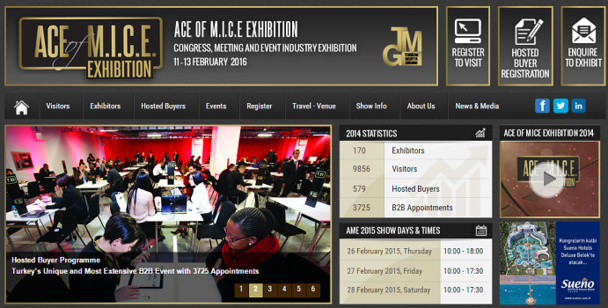Capture d'écran du site Internet de la 2e édition du ACE of M.I.C.E Capture d'écran du site Internet de la 2e édition du ACE of M.I.C.E