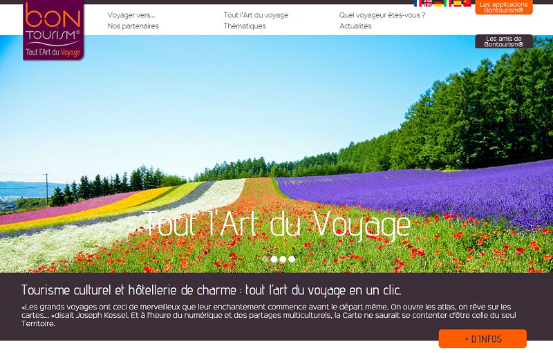 Bontourism se remet à neuf. Nouveau site, vidéo de présentation, nouvelles fonctionnalités, l'application est aussi en route. DR Capture d'écran Bontourism se remet à neuf. Nouveau site, vidéo de présentation, nouvelles fonctionnalités, l'application est aussi en route. DR Capture d'écran