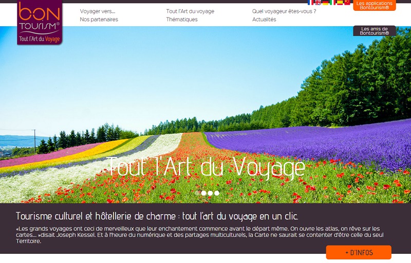 Bontourism se remet à neuf. Nouveau site, vidéo de présentation, nouvelles fonctionnalités, l'application est aussi en route. DR Capture d'écran