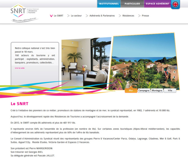 Le site du SNRT - Capture écran