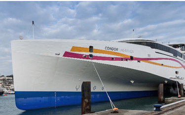 Avec l'introduction du Condor Libération, Condor Ferries a lancé un nouveau logo, et un nouveau site web - Dr Condor