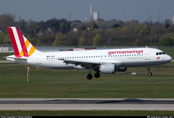 Un Airbus A320 de Germanwings à l'aéroport de Düsseldorf - DR : Daniel Schwinn via www.planespotters.net